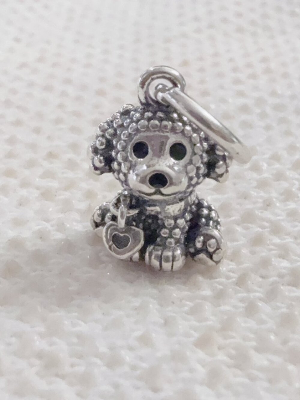 Poodle Puppy Dog Charm Silver Charm For Pandora Bracelet